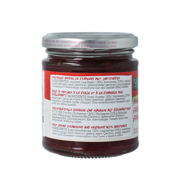 Damhert Confitura de fresa/frambuesa baja en carbohidratos 210 gramos