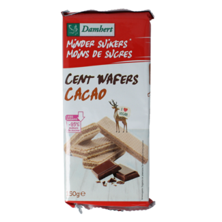 Damhert Damhert Centwafers Chocolate Low Carb 150 Gram