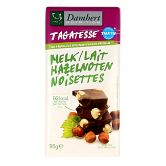 Damhert Tableta de Chocolate Damhert con Frutos Secos, Menos Azúcares, 85 Gramos