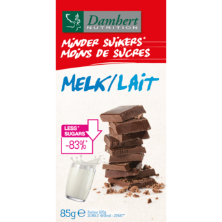 Damhert Damhert Tableta de chocolate con leche con menos azúcares 102 gramos