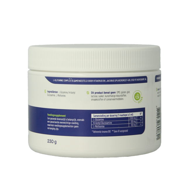 L-Glutamine Complex Glukozamina i L-Metionina 230 Gramów