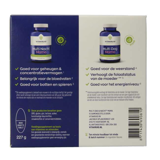 Multi Day & Night Mum 100% Vegan 2 x 90 180 Tablets