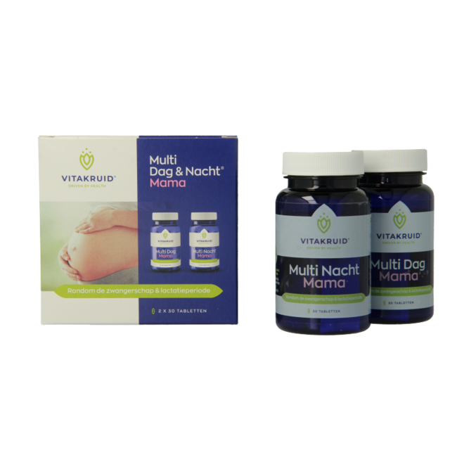 Multi Día y Noche Mamá 100% Vegano 2 x 30 60 Comprimidos
