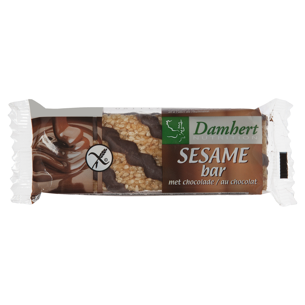 Damhert Sesambar cioccolato senza glutine 45 Grammi