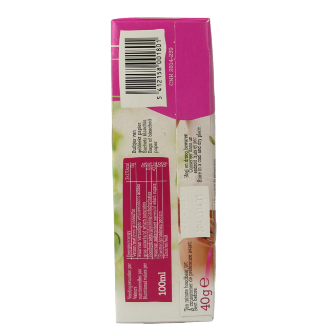 Thé bio idéal poids Tea time 20 sachets