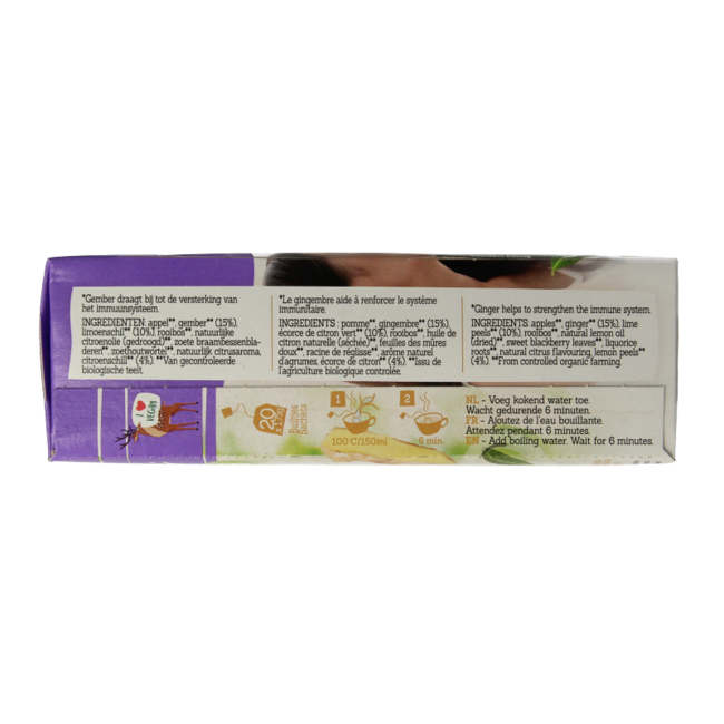 Damhert Tea time ginger lime tea organic 20 bags