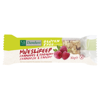 Damhert Barrita de muesli de frambuesa sin gluten 30 g