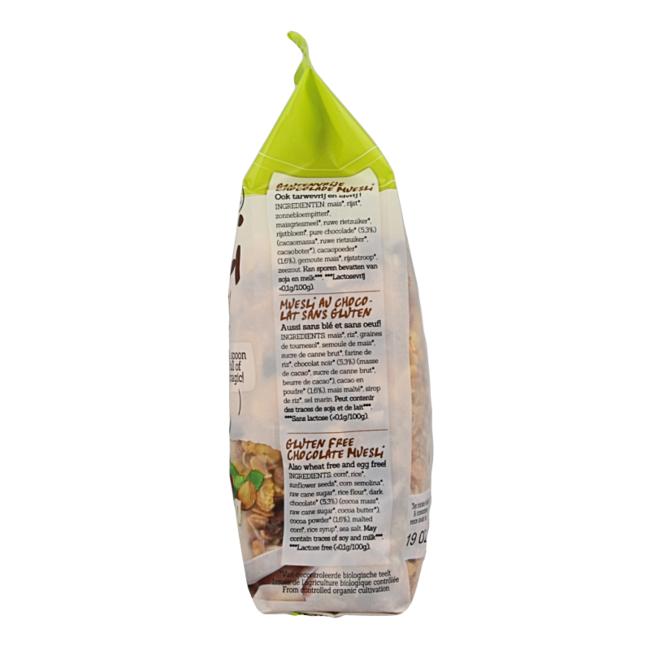 Damhert Muesli de chocolate sin gluten bio 175 gramos