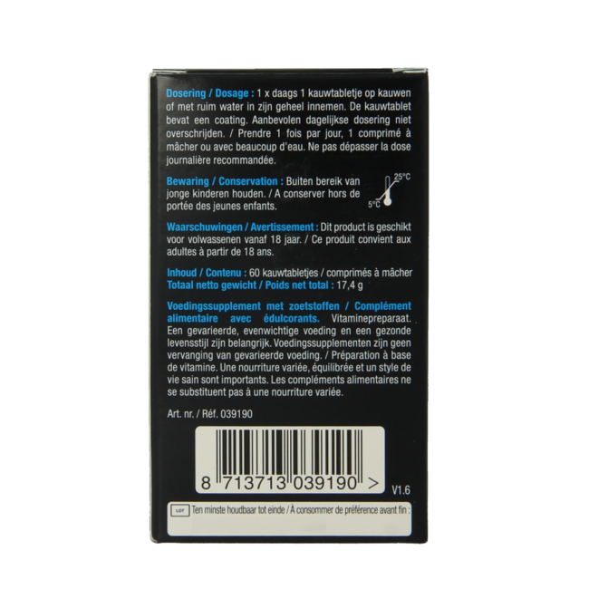 Vitamina B12 1000mcg 60 comprimidos masticables