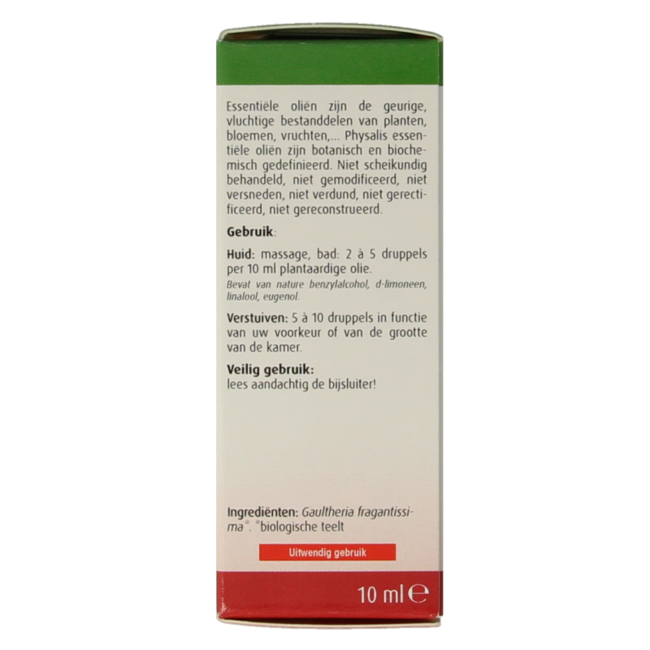 Physalis Organic Wintergreen 10 Millilitre