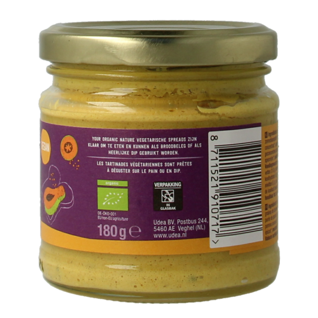 Sandwichaufstrich Papaya-Curry Bio 180 Gramm