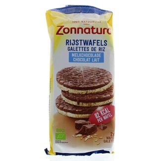 Zonnatura Zonnatura Tortitas de arroz con chocolate con leche bio 100 g