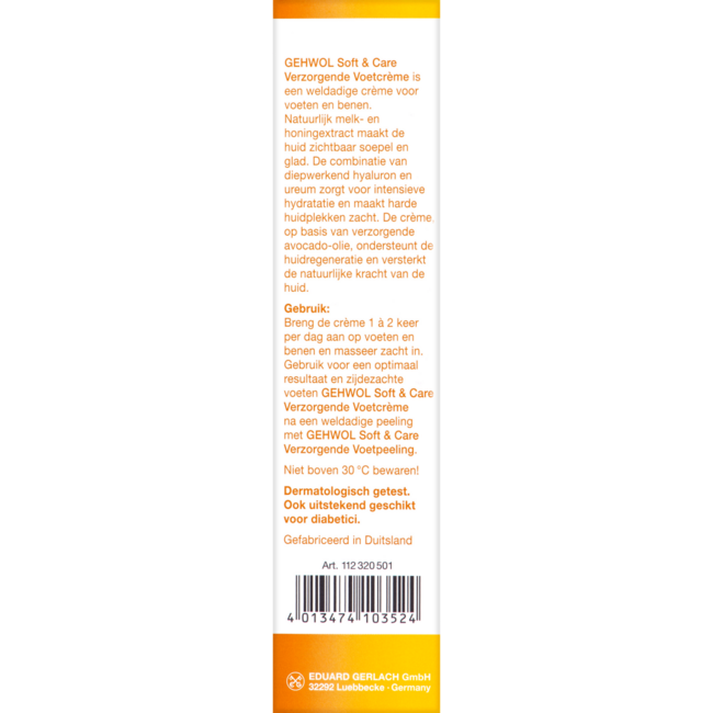 Zachte voeten Soft & Care pflegende Creme 75 Milliliter