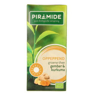 Piramide Thé vert tonifiant gingembre & curcuma bio 20 sachets