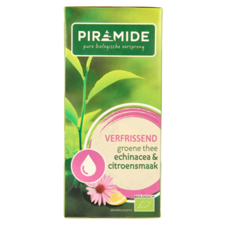 Piramide Piramide Refreshing green tea lemon & echinacea organic 20 Bags