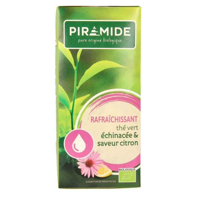 Piramide Refreshing green tea lemon & echinacea organic 20 Bags
