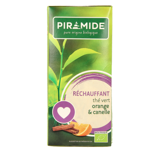 Verwarmend groene thee sinaasappel & kaneel bio 20 Zakjes