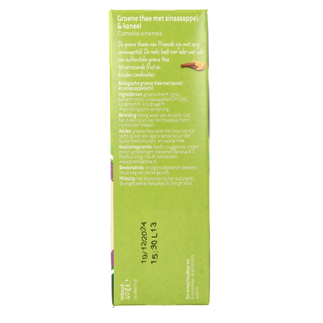 Warming green tea orange & cinnamon organic 20 bags