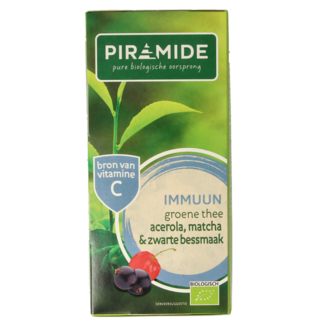 Piramide Piramide Immun Grüner Tee Acerola Matcha & Schwarze Johannisbeere Bio 20 Beutel