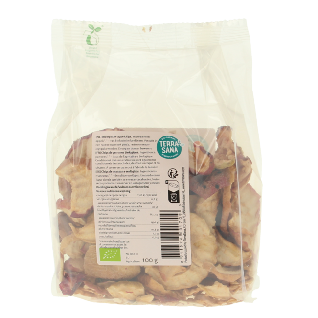 TerraSana Chips de manzana bio 100 Gramos