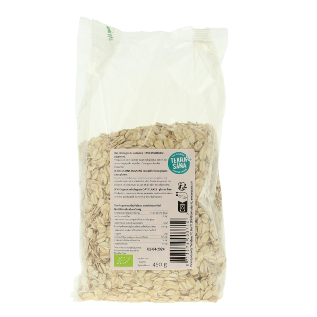 Havervlokken glutenvrij bio 450 Gram