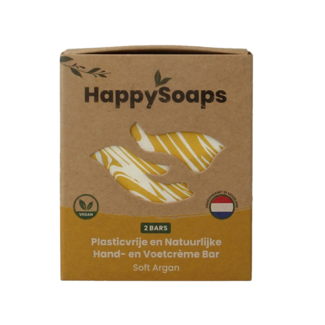 Happysoaps Happysoaps Hand- & Fußcreme-Bar Soft Argan 40 Gramm