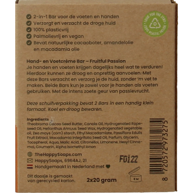 Kostka kremowa do rąk i stóp Fruitful Passion 40 gramów