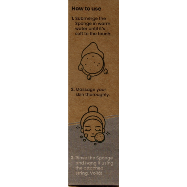 Happysoaps Éponge Konjac tous types de peaux 1 pièce