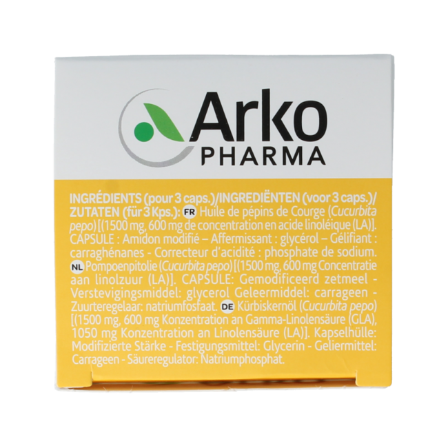 Arkocaps Aceite de Semilla de Calabaza 180 Cápsulas