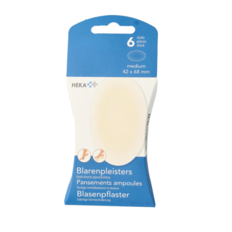 Heka Pansements ampoules Heka taille moyenne 42 x 68 mm, 6 pièces