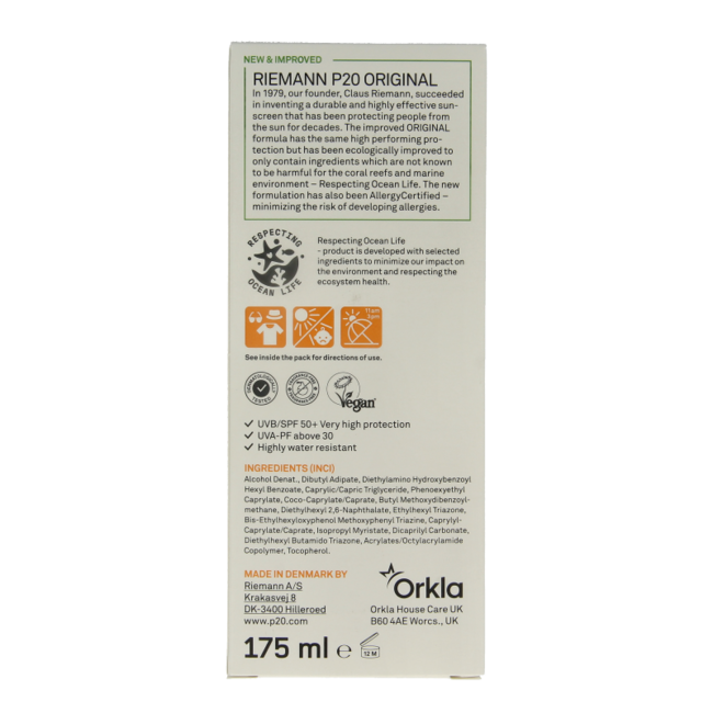 P20 Original spray SPF50+ 175 mililitros