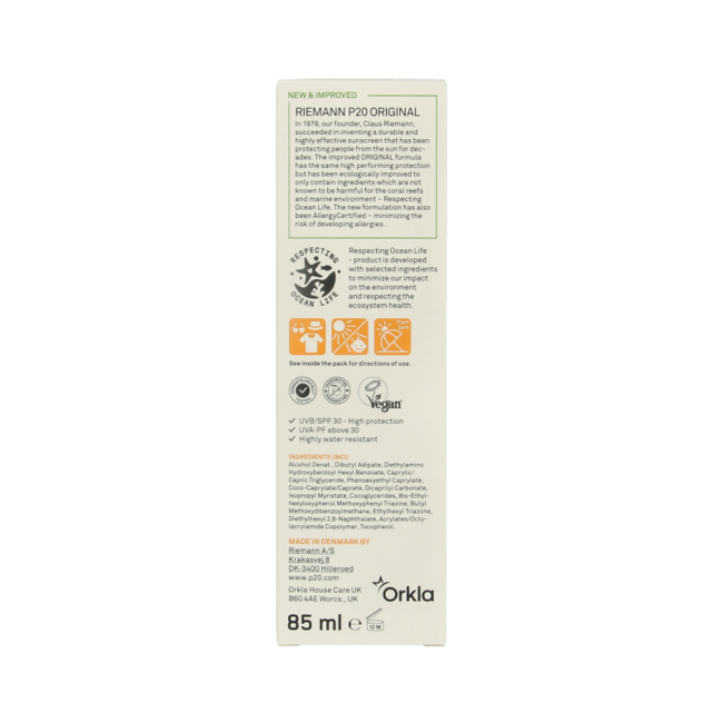 P20 Original spray SPF30 85 Millilitres
