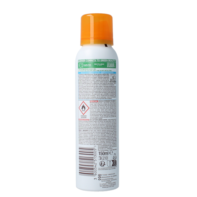 Ambre Solaire Sensitive Spray Dry Mist LSF50+ 150 Milliliter