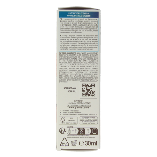 Ambre Solaire Sensitive Gesichtsserum LSF50+ 30 Milliliter