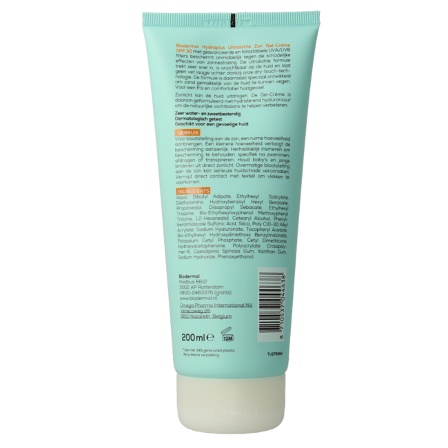 Biodermal Gelcreme ultraleicht SPF30 200 Milliliter
