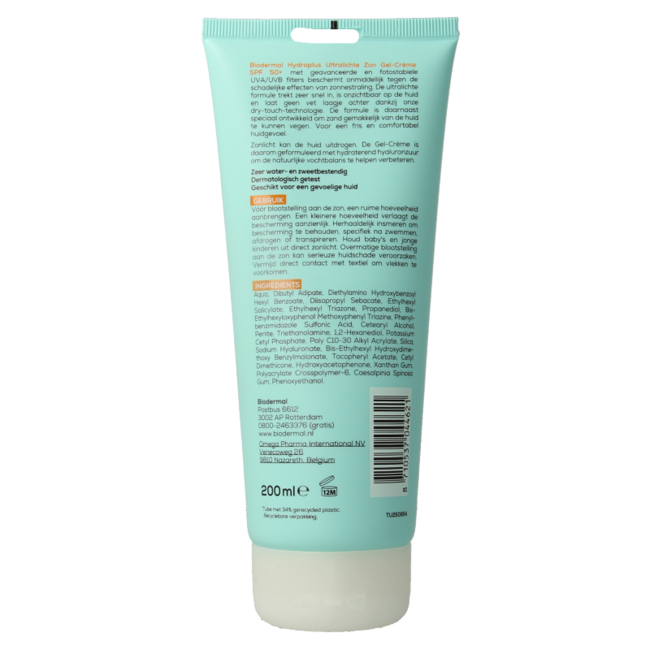 Biodermal Gel-Creme ultraleicht LSF 50+ 200 Milliliter
