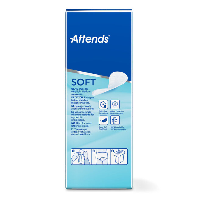 Attends Soft 0 Micro Pads - 28 Pack