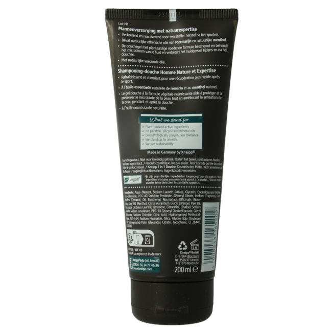 Kneipp Men body & hair 2-in-1 douche sport 200 Milliliter