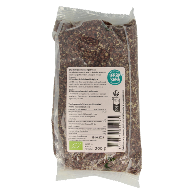 TerraSana Organic Cracked Flaxseed 200g