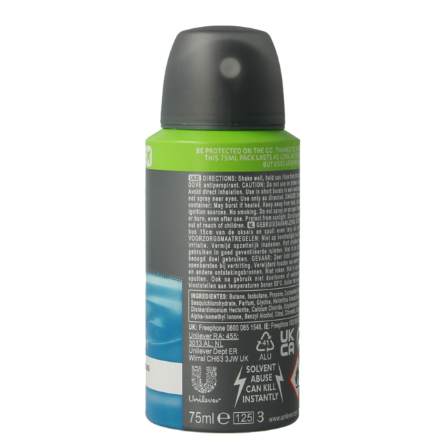 Dove Men+Care Clean Comfort Dezodorant w sprayu 75 Mililitrów