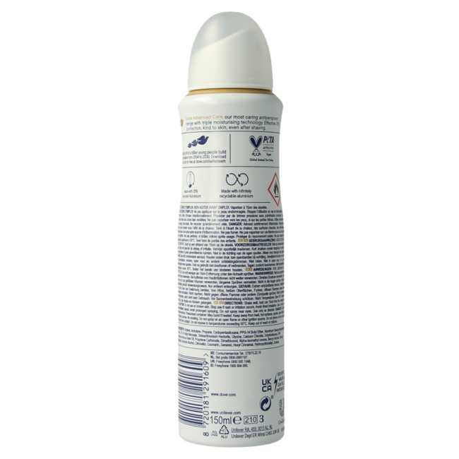 Desodorante Dove en spray Invisible Dry 150 ml