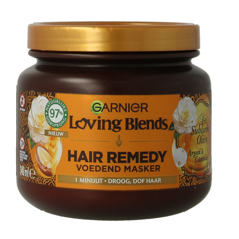 Garnier Loving blends mascarilla argán y aceite de camelia sublime 340 mililitros
