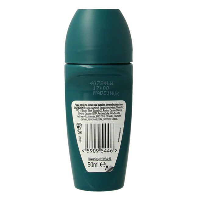 Rexona desodorante hombre roll-on cobalt dry 50 mililitros