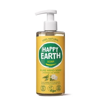 Happy Earth Happy Earth Handzeep jasmine ho wood 300 Milliliter