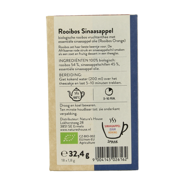 Sonnentor herbata rooibos i pomarańcza bio 18 saszetek