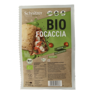 Schnitzer Focaccia 4 unidades sin gluten bio 220 gramos
