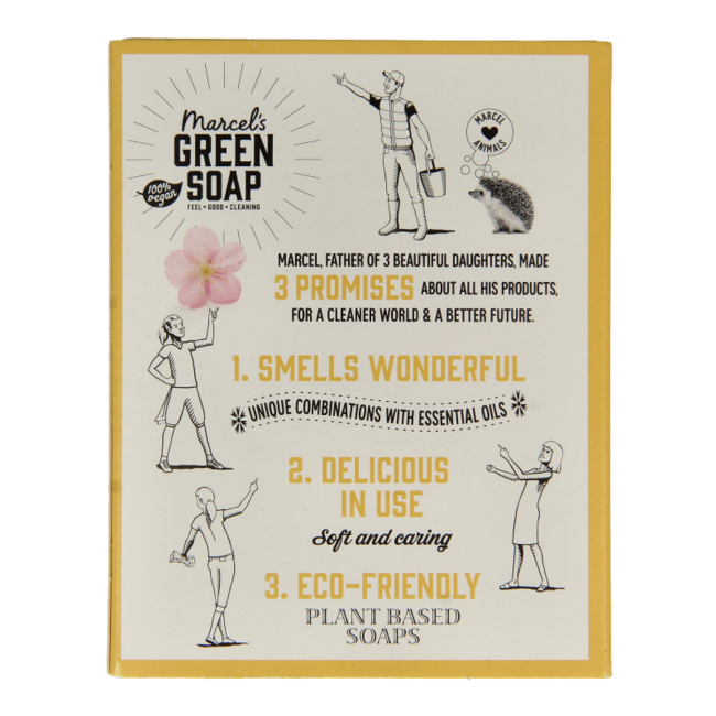 Après-shampoing solide Marcel's Green Soap vanille & fleur de cerisier 60 g