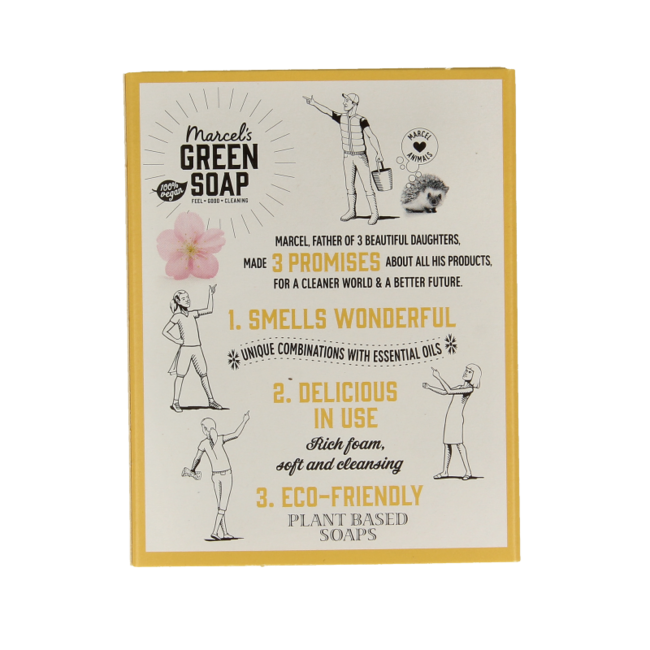 Marcel's Green Soap Pastilla de jabón de manos vainilla y flor de cerezo 90 Gramos