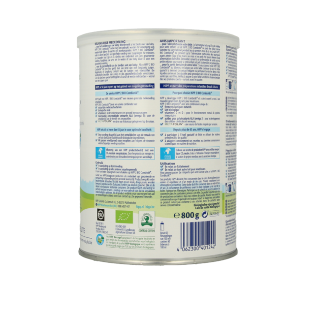 2 Combiotik Folgemilch Bio 800 Gramm