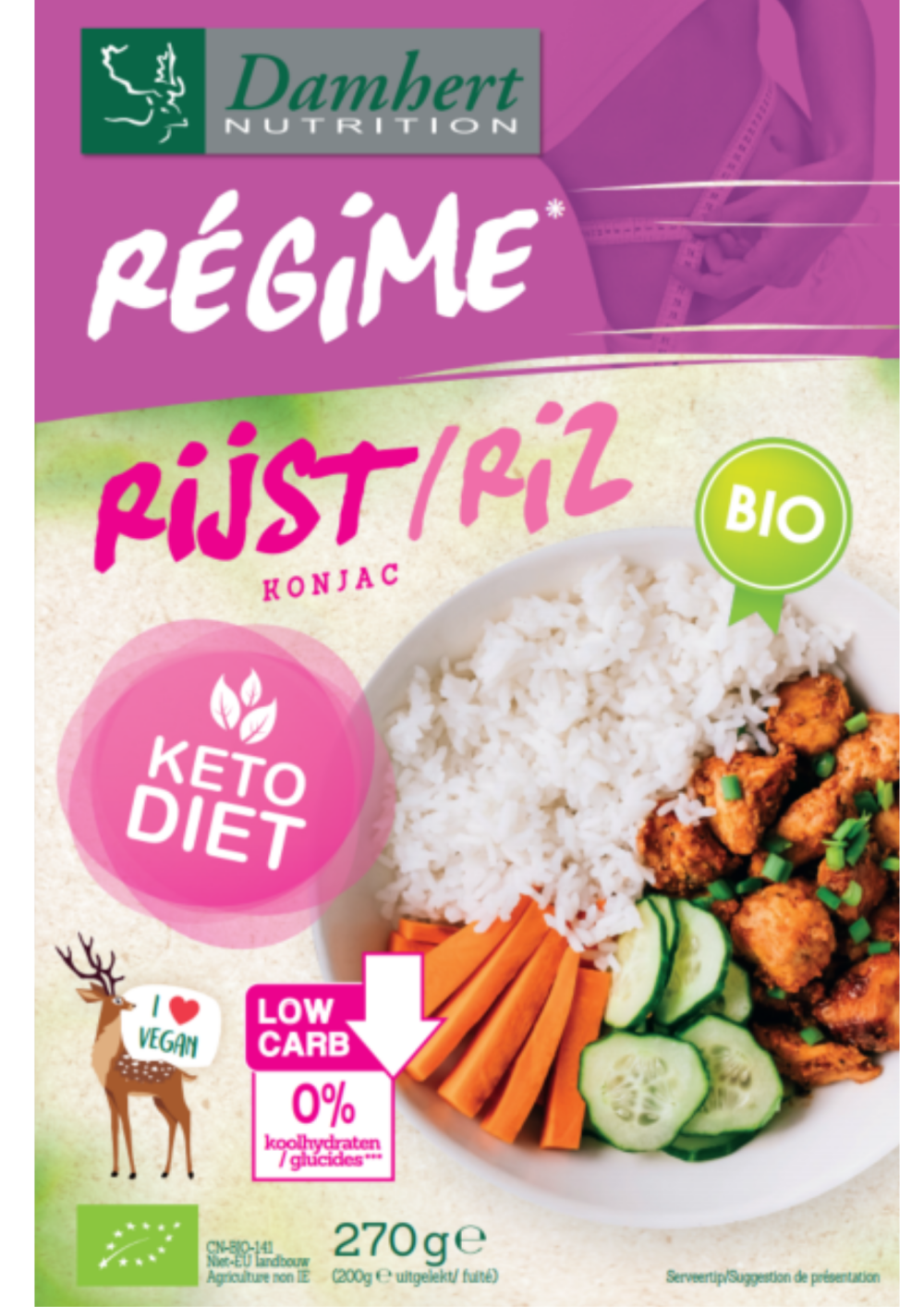 Damhert Riso Biologico Damhert Regime 270 Grammi